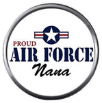 Proud USAF Proud Air Force Nana US Military Troops 18MM - 20MM Snap Jewelry Charm New Item