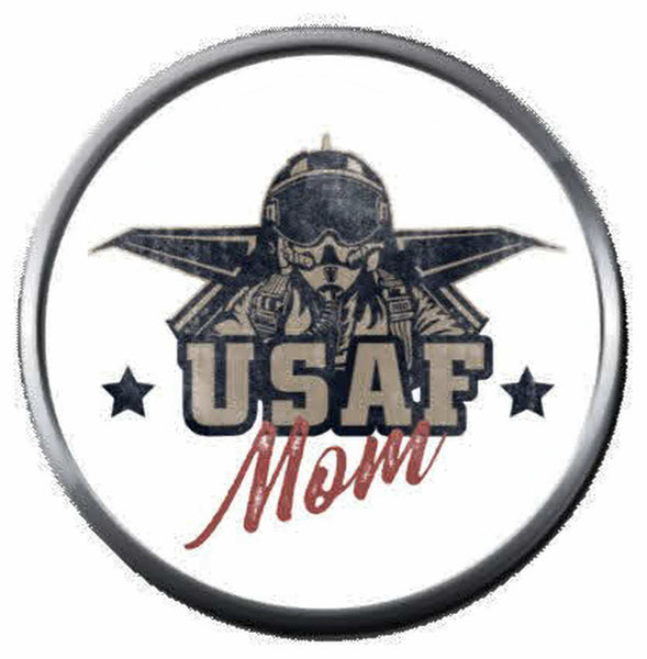 USAF Mom Air Force Support US Military Troops 18MM - 20MM Snap Jewelry Charm New Item