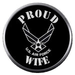 USAF Air Force Proud Wife Support US Military Troops 18MM - 20MM Snap Jewelry Charm New Item