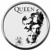 Queen Freddie Mercury And Rock Band Members Rock And Roll Hall Of Fame Silhouette On White 18MM - 20MM Fashion Snap Jewelry Snap Charm