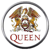 Freddie Mercury Artist Creates Queen Crest Logo Band Members Rock And Roll Hall Of Fame Musicians 18MM - 20MM Fashion Snap Jewelry Snap Charm