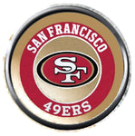 San Francisco 49ers Circle NFL Football Logo 18MM - 20MM Snap Jewelry Charm New Item