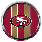 San Francisco 49ers Striped NFL Football Logo 18MM - 20MM Snap Jewelry Charm New Item