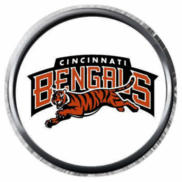 Cincinnati Bengals Fan Cool Tiger NFL Football Logo 18MM - 20MM Snap  Jewelry Charm New Item