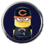 Minion Bear Down Chicago Bears NFL Football Logo 18MM - 20MM Snap Jewelry Charm New Item