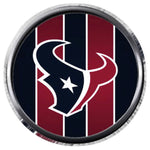 Houston Texans Striped Bull Head NFL Football Logo 18MM - 20MM Snap Jewelry Charm New Item