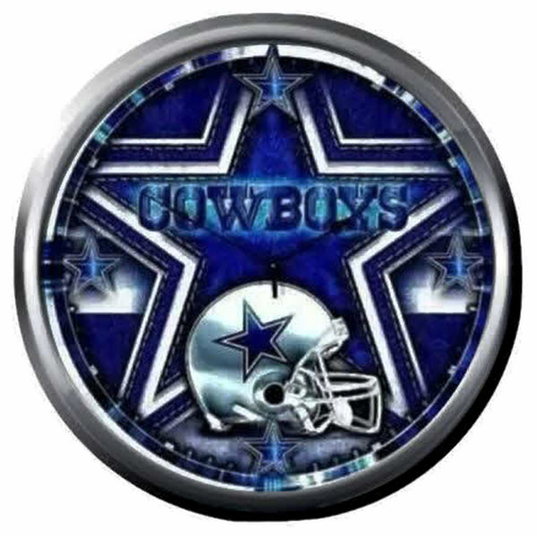 Cool Blue Star Dallas Cowboys NFL Football Logo 18MM - 20MM Snap Jewelry Charm New Item