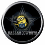 Minion Star Dallas Cowboys Boyz NFL Football Logo 18MM - 20MM Snap Jewelry Charm New Item
