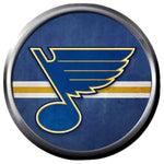 Vintage Cool NHL Hockey Logo St Louis Blues Note Logo  18MM - 20MM Fashion Snap Jewelry Snap Charm New Item