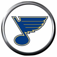 NHL Hockey Logo St Louis Blues 18MM - 20MM Fashion Snap Jewelry Snap Charm