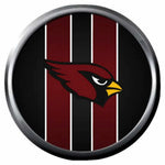 Arizona Cardinals Cool Stripe NFL Football Logo 18MM - 20MM Snap Jewelry Charm New Item