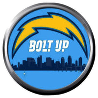 LA Chargers Bolt Up NFL Football Logo 18MM - 20MM Snap Jewelry Charm New Item