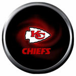 KC Kansas City Chiefs NFL Football Spiral Logo 18MM - 20MM Snap Jewelry Charm New Item
