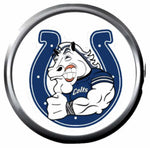 Mean Blue And Indianapolis Colts NFL Football Logo 18MM - 20MM Snap Jewelry Charm New Item
