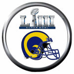 NFL Superbowl LIII LA Rams Football Fan Logo 18MM-20MM Snap Jewelry Charm New Item
