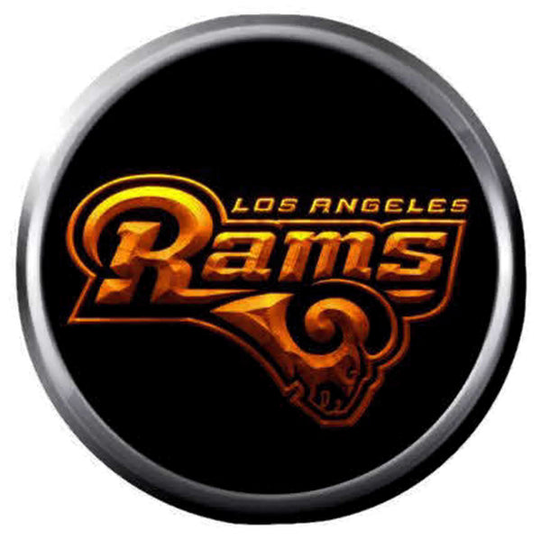 NFL Superbowl LA Rams Fire Football Fan 18MM-20MM Snap Jewelry Charm New Item