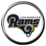 NFL Superbowl LA Rams Golden Football Fan Logo 18MM-20MM Snap Jewelry Charm New Item