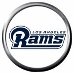 NFL Superbowl LA Rams WhiteFootball Fan Logo 18MM-20MM Snap Jewelry Charm New Item