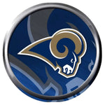 NFL Superbowl LA Rams Blue Cool Football Fan Logo 18MM-20MM Snap Jewelry Charm New Item