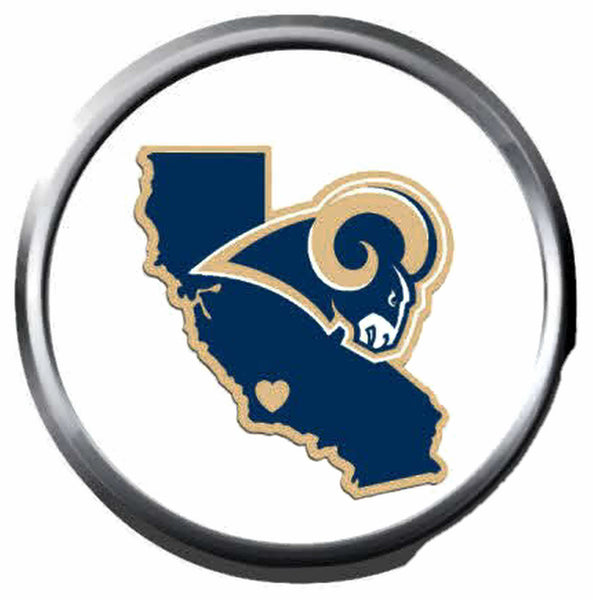 NFL Superbowl LA Rams California Football Fan 18MM-20MM Snap Jewelry Charm New Item