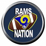 NFL Superbowl LA Rams Nation Football Fan Logo 18MM-20MM Snap Jewelry Charm New Item