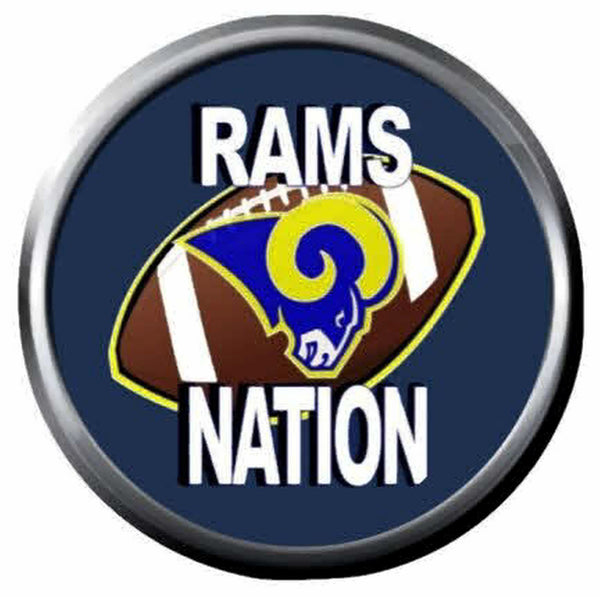 NFL Superbowl LA Rams Nation Football Fan Logo 18MM-20MM Snap Jewelry Charm New Item