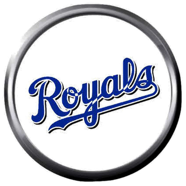 MLB Baseball Kansas City Simple Royals Logo KC 18MM - 20MM Snap Jewelry Charm New Item