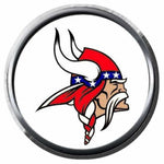 USA Red White Blue Viking Minnesota Vikings NLF Football Fan Logo 18MM-20MM Snap Jewelry Charm New Item