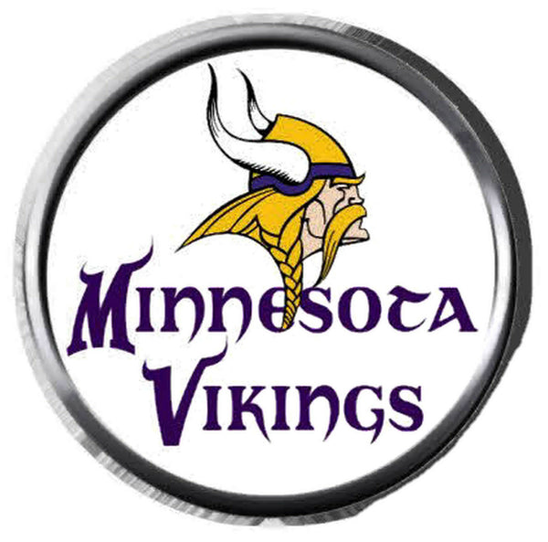 Viking Pride Minnesota Vikings NLF Football Fan Logo 18MM-20MM Snap Jewelry Charm New Item
