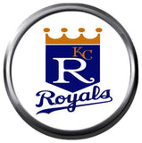 MLB KC Royals Kansas City Baseball Logo 18MM - 20MM Snap Jewelry Charm New Item