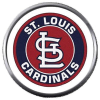 MLB St Louis Cardinals Baseball Cool Circle Logo 18MM - 20MM Snap Jewelry Charm New Item