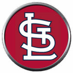 STL MLB St Louis Cardinals Baseball Red Logo 18MM - 20MM Snap Jewelry Charm New Item