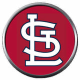 STL MLB St Louis Cardinals Baseball Red Logo 18MM - 20MM Snap Jewelry Charm New Item