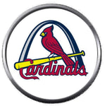 MLB St Louis Arch Cardinals Baseball Logo 18MM - 20MM Snap Jewelry Charm New Item