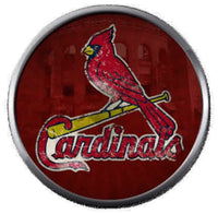 MLB Baseball St Louis Cardinals Cool Red Logo 18MM - 20MM Snap Jewelry Charm New Item