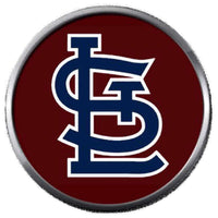 Burgundy STL St Louis Cardinals MLB Baseball Logo 18MM - 20MM Snap Jewelry Charm New Item