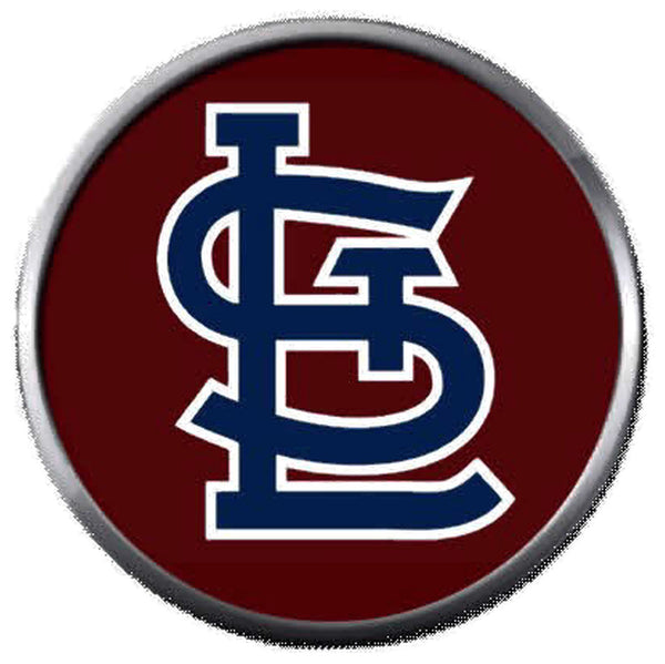 Burgundy STL St Louis Cardinals MLB Baseball Logo 18MM - 20MM Snap Jewelry Charm New Item