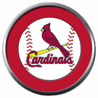 MLB Baseball St Louis Cardinals Bird On Bat Baseball Logo 18MM - 20MM Snap Jewelry Charm New Item
