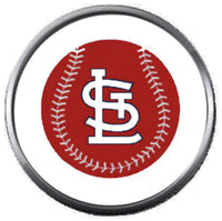 MLB Baseball St Louis Cardinals STL Baseball Logo 18MM - 20MM Snap Jewelry Charm New Item