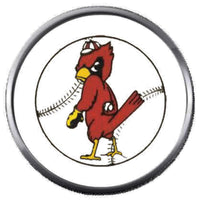 MLB Baseball St Louis Cardinals Bird Pitcher Logo 18MM - 20MM Snap Jewelry Charm New Item