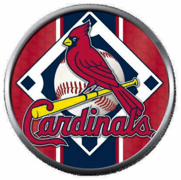 Bird On Baseball Field MLB St Louis Cardinals Logo 18MM - 20MM Snap Jewelry Charm New Item