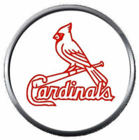 Baseball MLB St Louis Cardinals Bird Bat Logo 18MM - 20MM Snap Jewelry Charm New Item