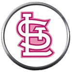Pink STL St Louis Cardinals MLB Baseball Logo 18MM - 20MM Snap Jewelry Charm New Item