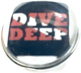 Scuba Diver Dive Deep with Diver Down Flag 18MM - 20MM Fashion Snap Jewelry Snap Charm