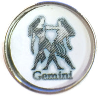 Gemini The Twins Art Zodiac Sign Horoscope Symbol 18MM - 20MM Charm for Snap Jewelry
