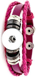 Hot Pink DIY Leather Bracelet Multiple Colors for 18MM - 20MM Snap Jewelry Build Your Own Unique