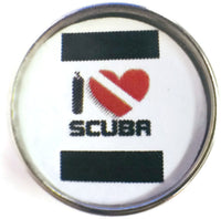 I Love Scuba 18MM - 20MM Fashion Snap Jewelry Snap Charm