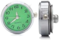 Light Green Quartz Watch Dial Real Working Watch 18MM - 20MM Snap Charm