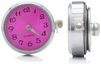 Hot Pink Quartz Watch Dial Real Working Watch 18MM - 20MM Snap Charm