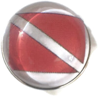 Scuba Diver Down Flag 18MM - 20MM Fashion Snap Jewelry Snap Charm